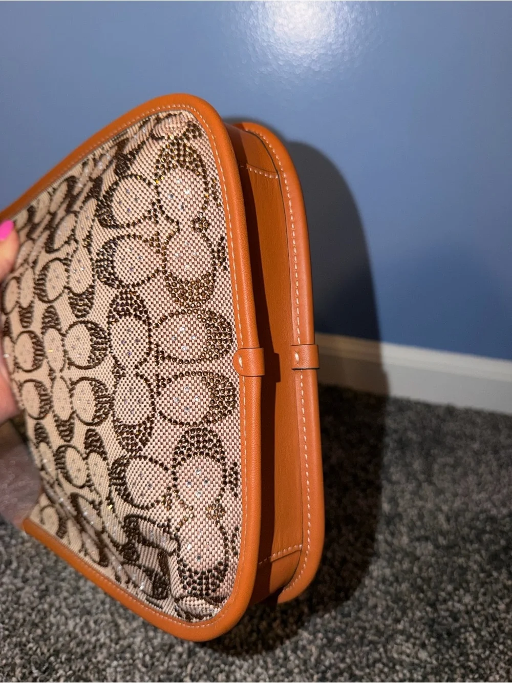 COACH Crystal Signature Jacquard Shoulder Bag